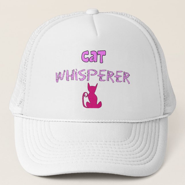 Gorra De Camionero "Regalos del amante del gato del Whisperer del (Anverso)