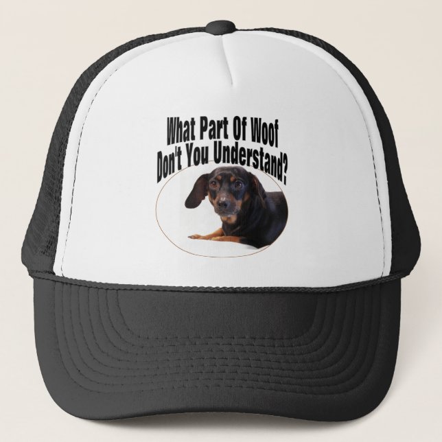 Gorra De Camionero Regalos del Dachshund - tejido (Anverso)