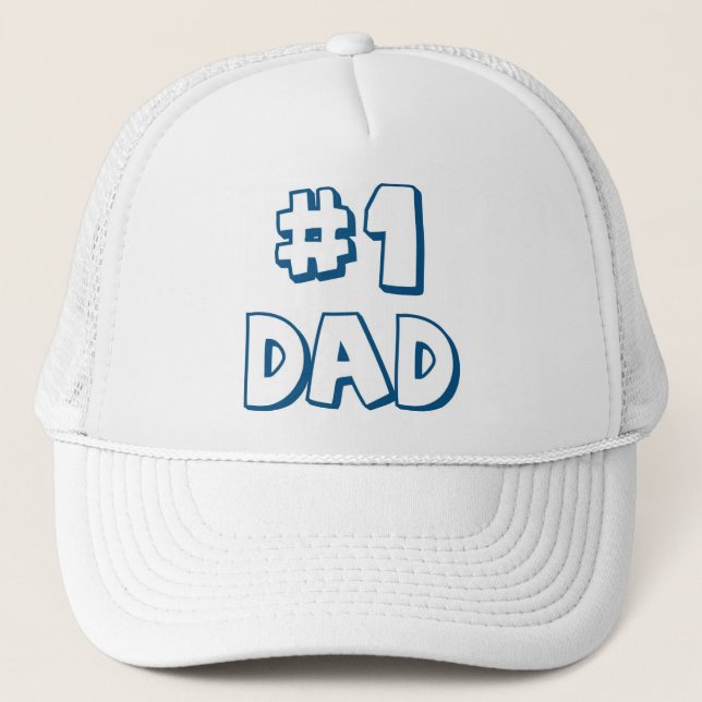 Gorra De Camionero Regalos del día de padre del papá del número uno (Anverso)
