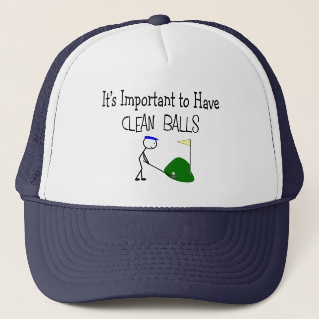 Gorra De Camionero Regalos del humor del golf de las "BOLAS LIMPIAS" (Anverso)