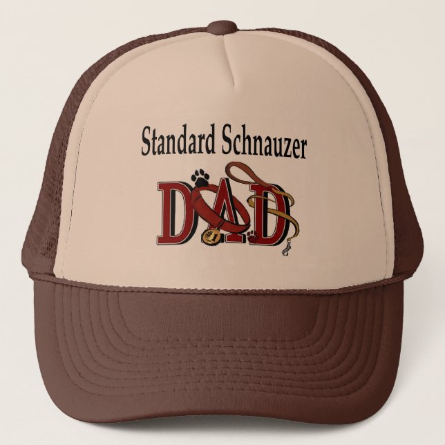 Gorra De Camionero Regalos estándar de Schnauzer Dad (Anverso)