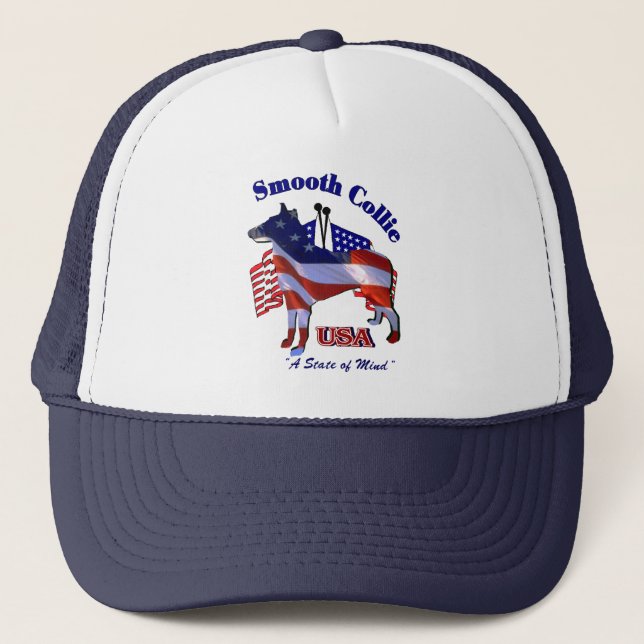 Gorra De Camionero Regalos lisos del collie (Anverso)