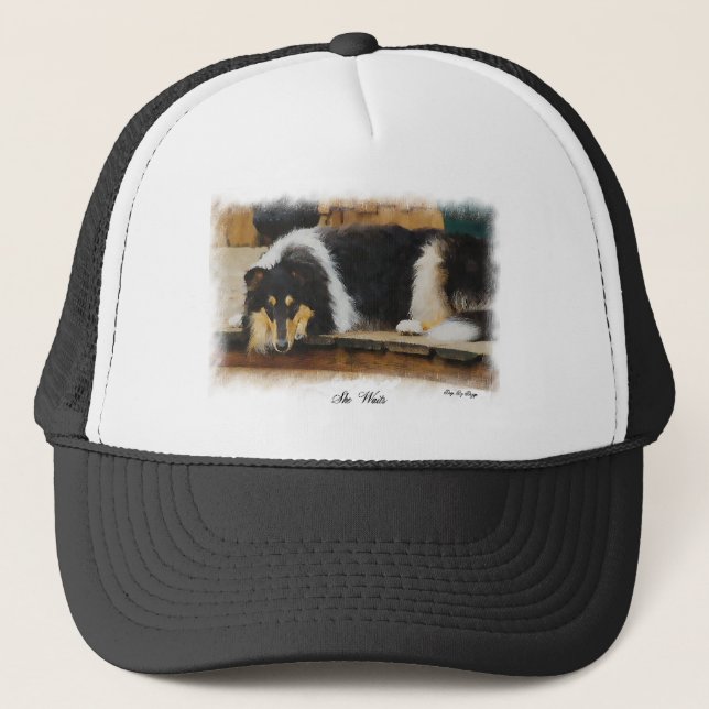 Gorra De Camionero Regalos Tri-Color Rough Collie (Anverso)
