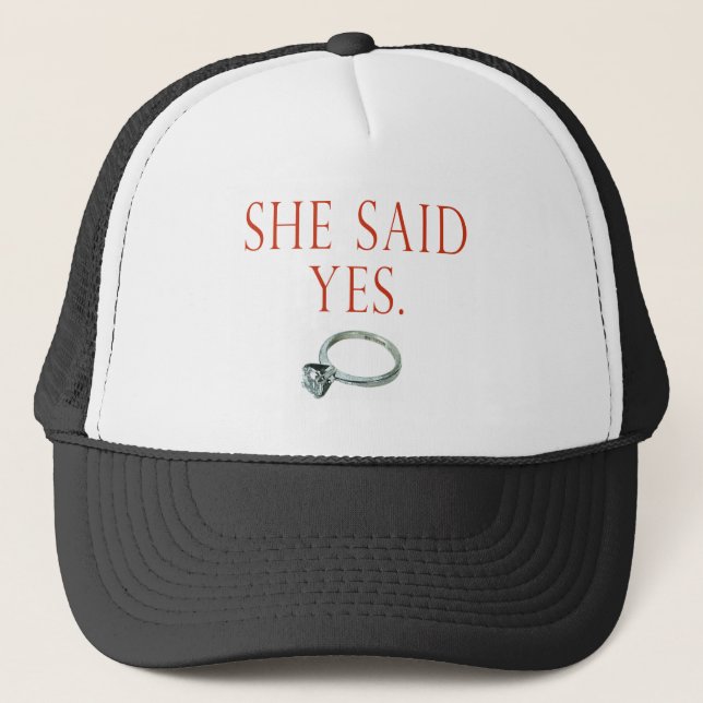 Gorra De Camionero Regalos y camisetas de Groom Engagement (Anverso)