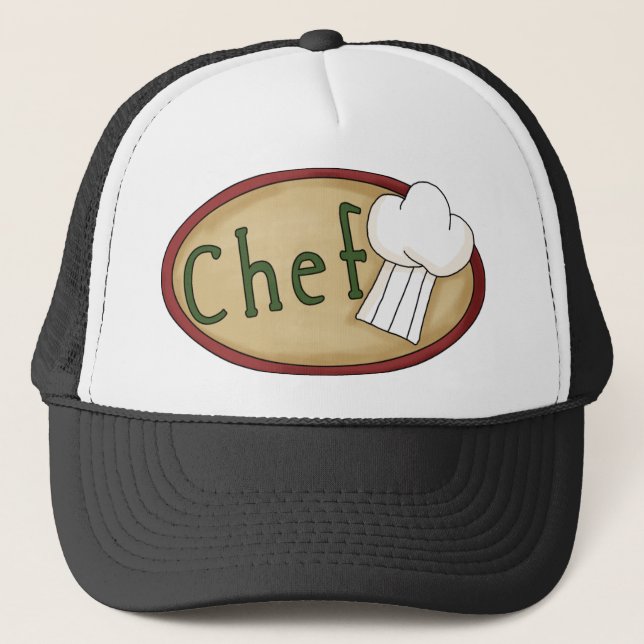 Gorra De Camionero Regalos y Tees del chef personalizable (Anverso)