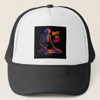 Gorra De Camionero Registros dinámicos de rotación de DJ de esqueleto