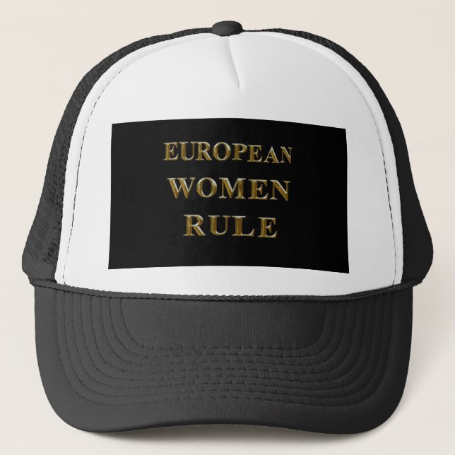 GORRA DE CAMIONERO REGLA DE LA MUJER EUROPEA (Anverso)