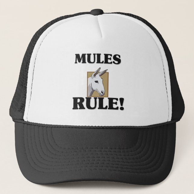 Gorra De Camionero ¡Regla de las MULAS! (Anverso)