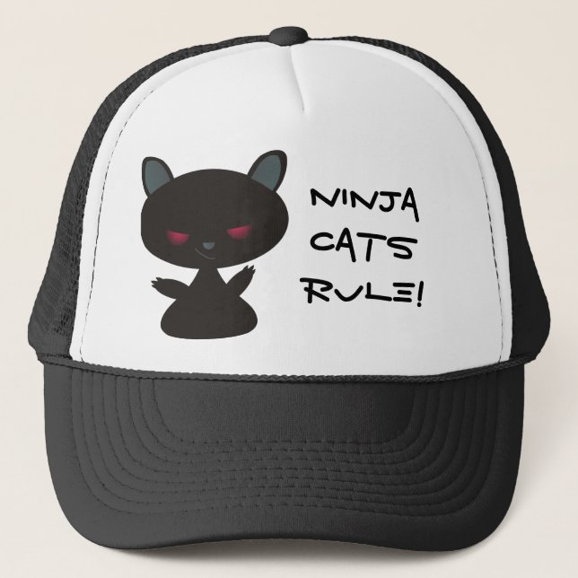 Gorra De Camionero ¡Regla de los gatos de Ninja! (Anverso)
