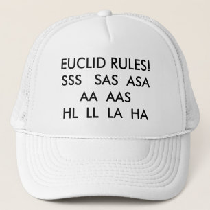 GORRA DE CAMIONERO ¡REGLAS DE EUCLID! HL   DE SSS SAS   ASA AA AAS