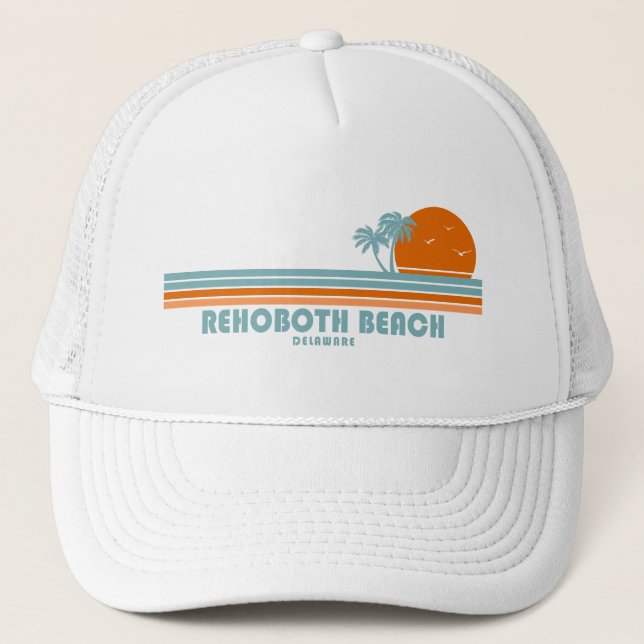 Gorra De Camionero Rehoboth Beach Delaware Sun Palm Trees (Anverso)