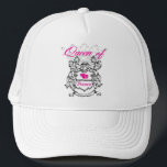 Gorra De Camionero Reina de Bunco<br><div class="desc">Quién es la reina de Bunco.  Los artículos dicen que "deje el buen rollo de las épocas". Regalo o premio de la diversión.</div>