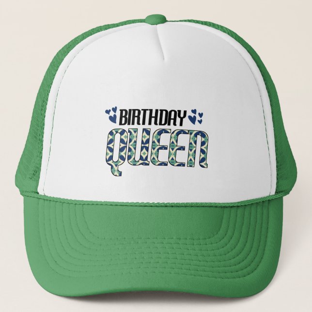 Gorra De Camionero Reina de cumpleaños (Anverso)