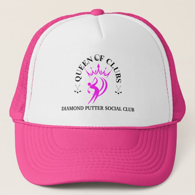 Gorra De Camionero REINA DE personalizable DE CLUBS Golf femenino (Anverso)
