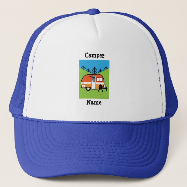 Gorra De Camionero Reina del Camper - Gracioso Camping RV Caravan Doo (Anverso)