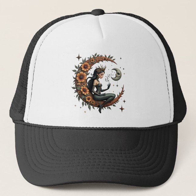 Gorra De Camionero Reina del Cresciente de Girasol (Anverso)