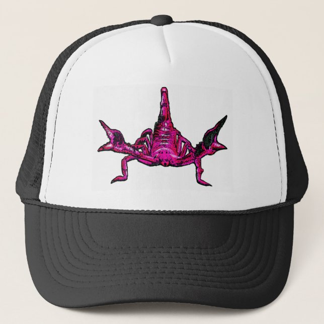 Gorra De Camionero Reina del escorpión rosa (Anverso)