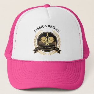 Gorra De Camionero Reina Del Ping Pong Nombre Personalizado   Color D