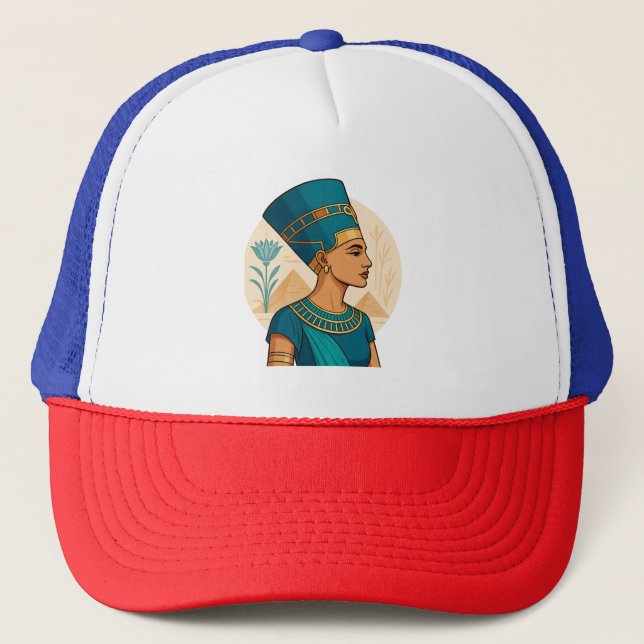 Gorra De Camionero Reina Nefertiti - Belleza eterna del antiguo legad (Anverso)