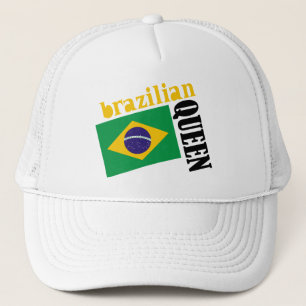 Gorra De Camionero Reina y bandera brasileñas