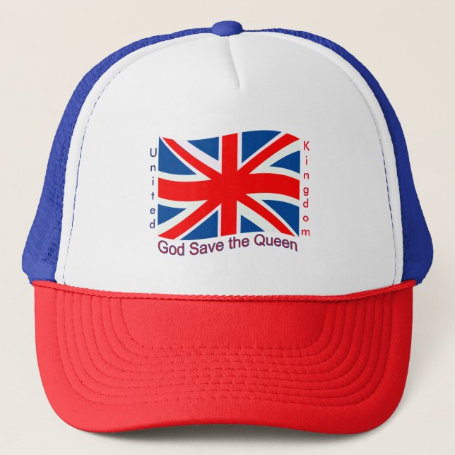 Gorra De Camionero Reino Unido - Dios salve a la Reina (Anverso)