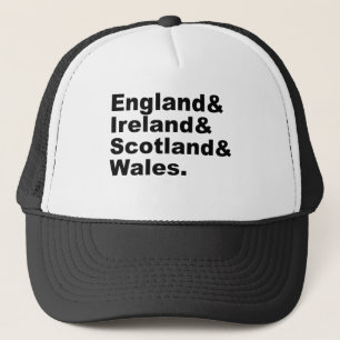 Gorra De Camionero Reino Unido  Inglaterra Irlanda Escocia Gales