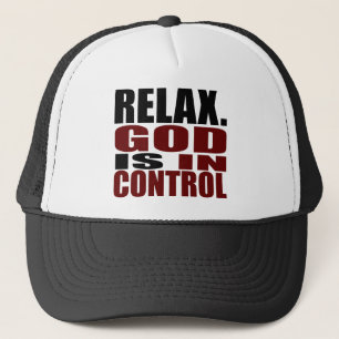 Gorra De Camionero RELAJARSE. DIOS ESTÁ EN CONTROL DE LA vestimenta c