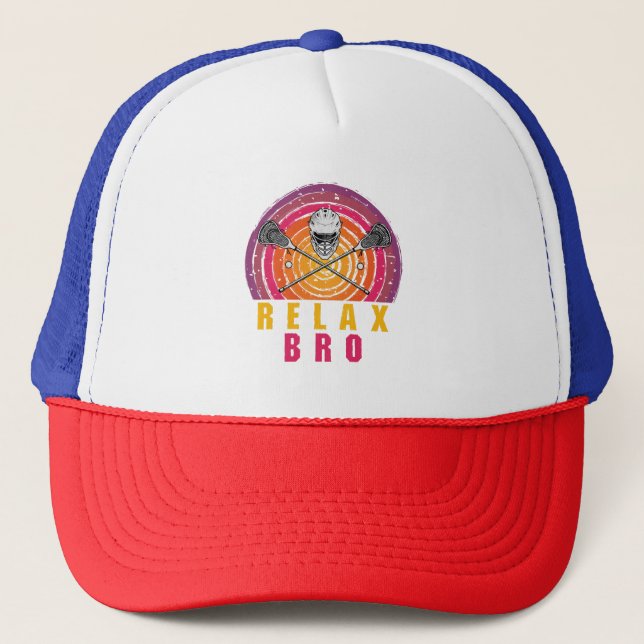 Gorra De Camionero Relajarse Hermano Lacrosse (Anverso)