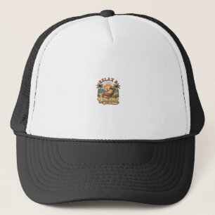 Gorra De Camionero Relajarse y Desestresarse Gato de Playa Diseño de