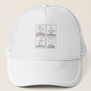 Gorra De Camionero Religión Amor Libertad Vida Ser Humano