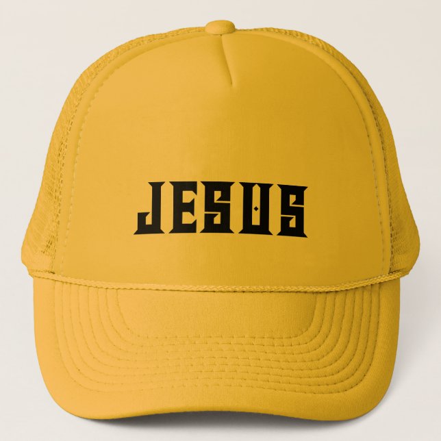Gorra De Camionero Religión cristiana nombre Jesús (Anverso)