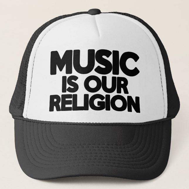 Gorra De Camionero Religión de la música (Anverso)