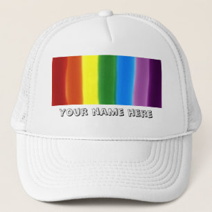 Gorra De Camionero relleno de arcoíris, Tu nombre aquí