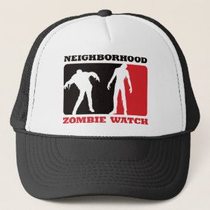 Gorra De Camionero Reloj del zombi de la vecindad - rojo