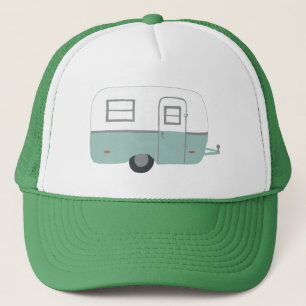 Gorra De Camionero Remolque de campista retro del vintage - tiempo