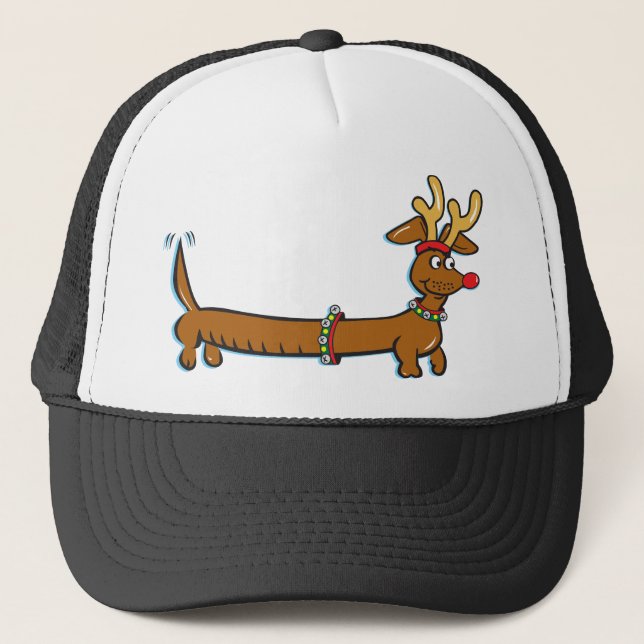 Gorra De Camionero Reno de Dachshund (Anverso)