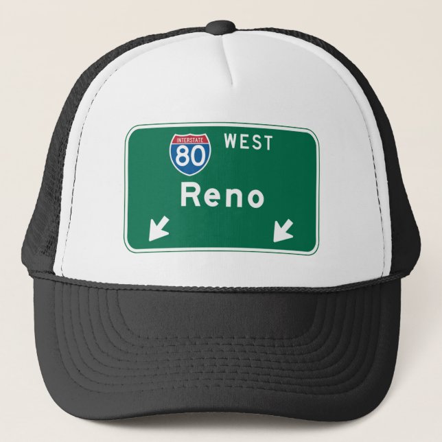 Gorra De Camionero Reno, señal de tráfico del nanovoltio (Anverso)
