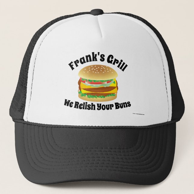 Gorra De Camionero Renovamos tus bollos divertidos Hamburger (Anverso)