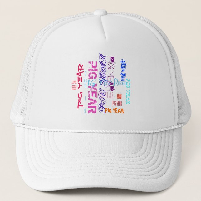 Gorra De Camionero Repeating Pig Year 2019 (Anverso)