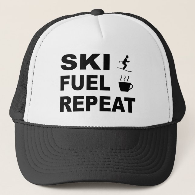 Gorra De Camionero Repetición de combustible para esquí (Anverso)
