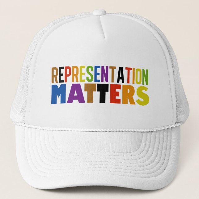 Gorra De Camionero Representation Matters Rainbow Diversity Pride (Anverso)