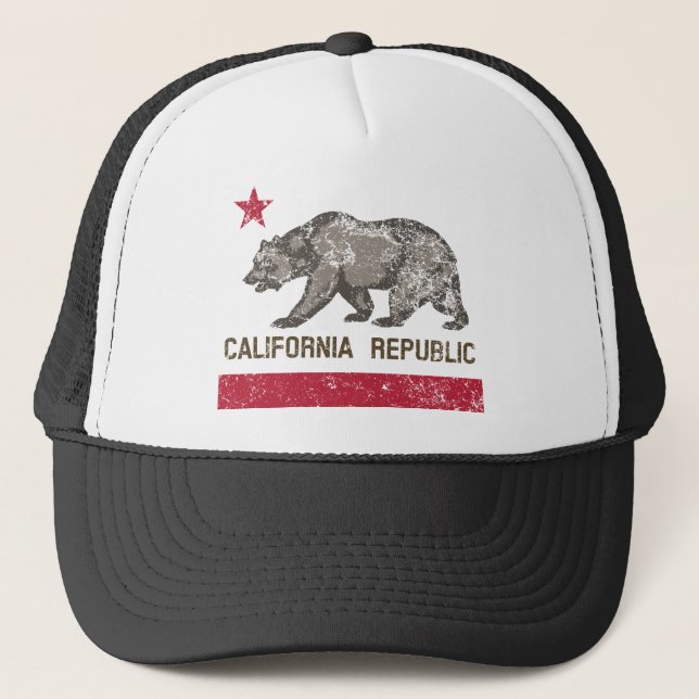 Gorra De Camionero república de california angustiada (Anverso)