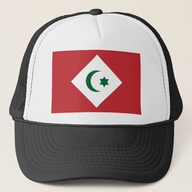 Gorra De Camionero República del Rif, bandera de Marruecos (Anverso)