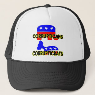 Gorra De Camionero Republicano Demócrata de Corrupticans