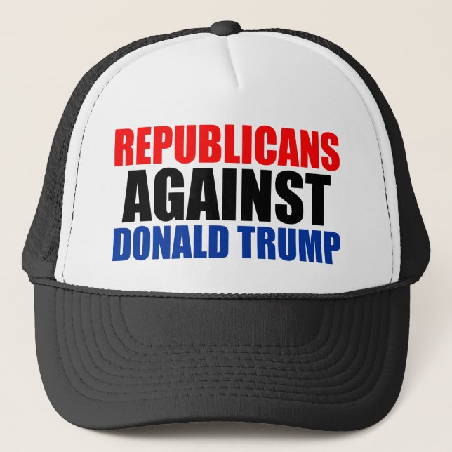Gorra De Camionero Republicanos contra Donald Trump (Anverso)