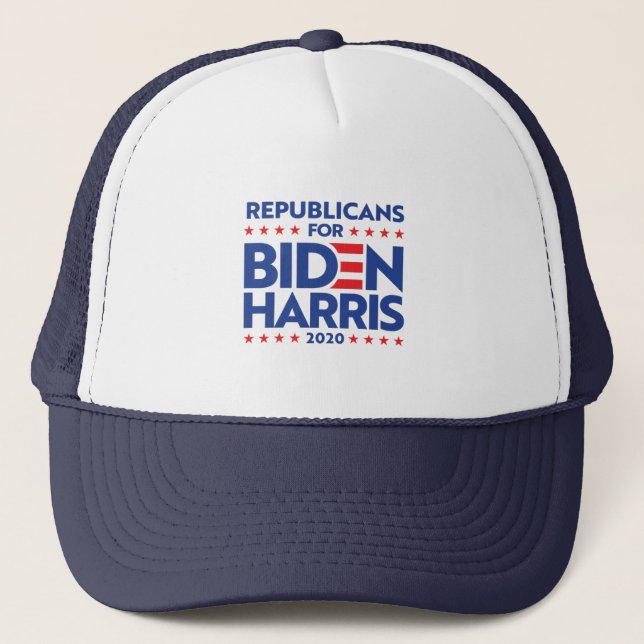 GORRA DE CAMIONERO REPUBLICANOS POR BIDEN HARRIS (Anverso)