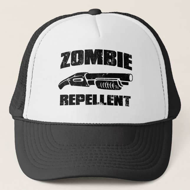 Gorra De Camionero repulsivo del zombi - la escopeta (Anverso)