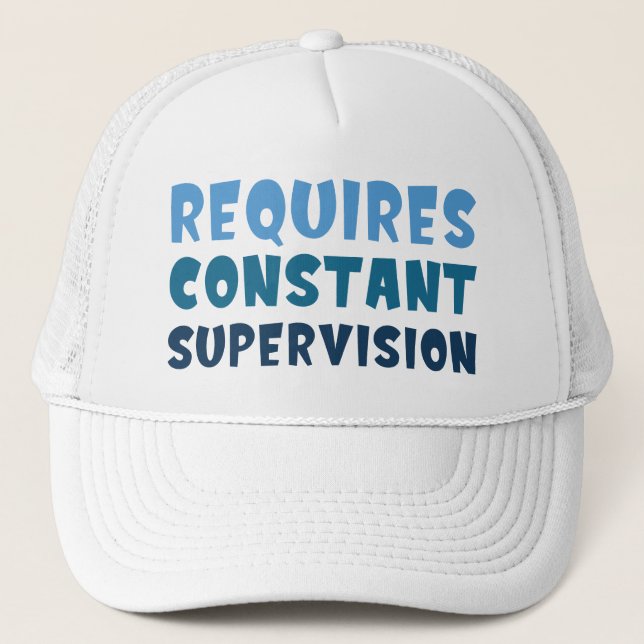 Gorra De Camionero Requiere supervisión constante (Anverso)