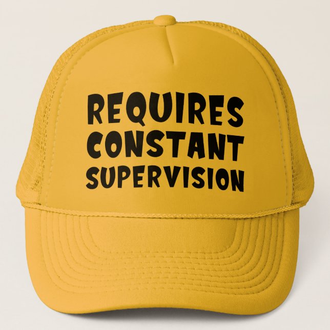 Gorra De Camionero Requiere supervisión constante (Anverso)