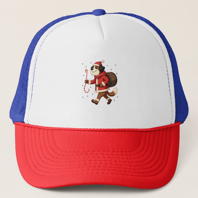 Gorra De Camionero Rescate de San Bernardo Navidad (Anverso)